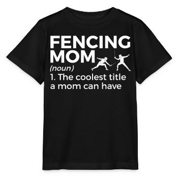 Fencing épée fencing duel gift idea - Stanley/Stella MINI CREATOR Kids’ T-Shirt - black - Front - Mikhail (115cm)