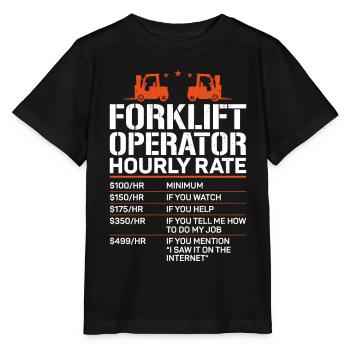 Certified Forklift Truck Operator - Stanley/Stella MINI CREATOR Kids’ T-Shirt - black - Front - Mikhail (115cm)
