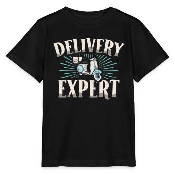 Delivery Expert Food Rider Job Work - Stanley/Stella MINI CREATOR Kids’ T-Shirt - black - Front - Mikhail (115cm)