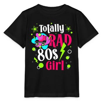 80er Mädchen Achtziger Jahrzehnt 1980 Vintage 80er - Stanley/Stella Kinder T-Shirt MINI CREATOR  - Schwarz - Vorne - Mikhail (115cm)