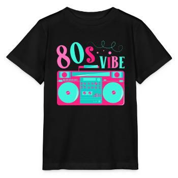 80er Vibe 80er Dekade 1980 Vintage 80er Party - Stanley/Stella Kinder T-Shirt MINI CREATOR  - Schwarz - Vorne - Mikhail (115cm)