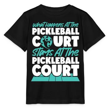 Pickleball Que se passe-t-il au - T-shirt bio MINI CREATOR Stanley/Stella Enfant - noir - Devant - Mikhail (115cm)