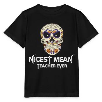 Mort Sourire Sucre Crâne Jour des Morts Los Muerto - T-shirt bio MINI CREATOR Stanley/Stella Enfant - noir - Devant - Mikhail (115cm)