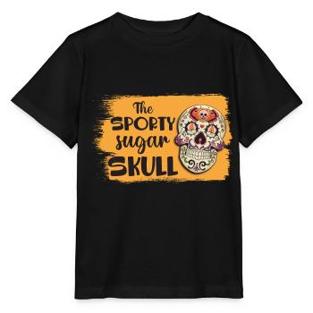 Crâne de sucre Crâne Jour de la mort des morts - T-shirt bio MINI CREATOR Stanley/Stella Enfant - noir - Devant - Mikhail (115cm)