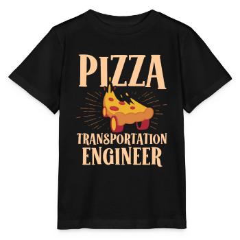 Pizza Transport Engineer Livreur - T-shirt bio MINI CREATOR Stanley/Stella Enfant - noir - Devant - Mikhail (115cm)