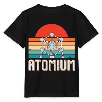 Physique atomique Atomium Science du noyau atomique Physicien - T-shirt bio MINI CREATOR Stanley/Stella Enfant - noir - Devant - Mikhail (115cm)