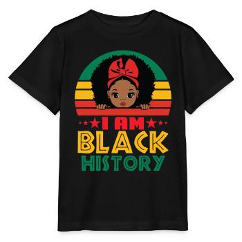 Black History Women Proud Black Melanin Festival - T-shirt bio MINI CREATOR Stanley/Stella Enfant - noir - Devant - Mikhail (115cm)