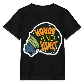Schwarze Frau Ehre und Respekt Schwarzer Geschicht - Stanley/Stella Kinder T-Shirt MINI CREATOR  - Schwarz - Vorne - Mikhail (115cm)