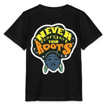 Schwarzer Geschichtsmonat Schwarze Wurzeln Melanin - Stanley/Stella Kinder T-Shirt MINI CREATOR  - Schwarz - Vorne - Mikhail (115cm)
