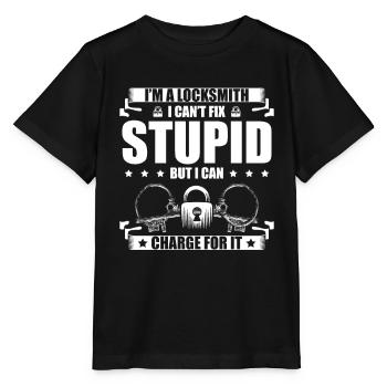 Lock Whisperer Serrurier Serrurier Sélecteur de serrure - T-shirt bio MINI CREATOR Stanley/Stella Enfant - noir - Devant - Mikhail (115cm)