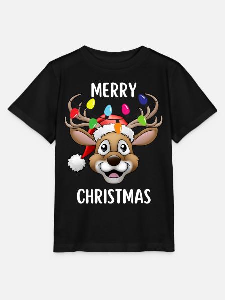 Merry Christmas Grappig Kerst Shirt - Stanley/Stella Kinder-T-shirt MINI CREATOR  - zwart