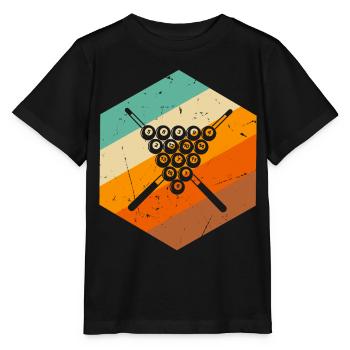 Billard Retro Billard Billard 8 Billard Retro Billard - T-shirt bio MINI CREATOR Stanley/Stella Enfant - noir - Devant - Mikhail (115cm)