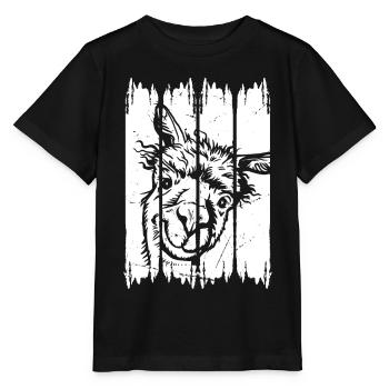 Llama Head Alpaga Llama Farmer Llama Farm Llama Lama - T-shirt bio MINI CREATOR Stanley/Stella Enfant - noir - Devant - Mikhail (115cm)