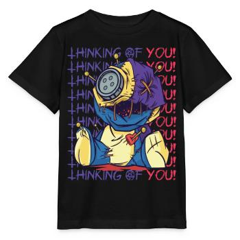 Poupée vaudou effrayante en pensant à vous Hallowee - T-shirt bio MINI CREATOR Stanley/Stella Enfant - noir - Devant - Mikhail (115cm)