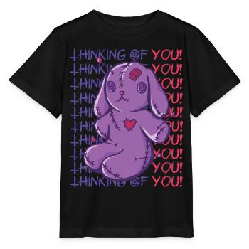 Voodoo-Häschen denkt an dich Voodoo-Halloween-Zaub - Stanley/Stella Kinder T-Shirt MINI CREATOR  - Schwarz - Vorne - Mikhail (115cm)