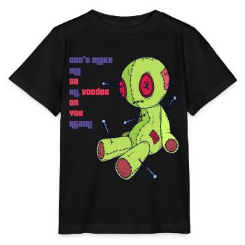 Voodoo auf dich! Hexerei Gruseliges Halloween Kost - Stanley/Stella Kinder T-Shirt MINI CREATOR  - Schwarz - Vorne - Mikhail (115cm)