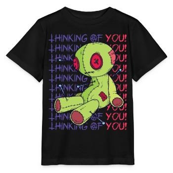 Voodoo Puppe Hexerei Denken An Dich Gruselig Hallo - Stanley/Stella Kinder T-Shirt MINI CREATOR  - Schwarz - Vorne - Mikhail (115cm)