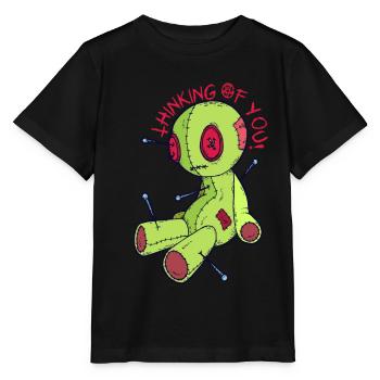 Voodoo Puppe Hexerei Ich denke an dich! Gruseliges - Stanley/Stella Kinder T-Shirt MINI CREATOR  - Schwarz - Vorne - Mikhail (115cm)