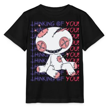 Gruselige Voodoo-Puppe, die an dich denkt Hexerei - Stanley/Stella Kinder T-Shirt MINI CREATOR  - Schwarz - Vorne - Mikhail (115cm)