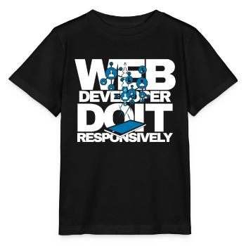 Web Developer Do It Responsively Website Program - Stanley/Stella MINI CREATOR Kids’ T-Shirt - black - Front - Mikhail (115cm)