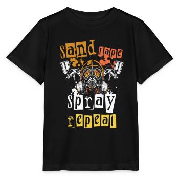 Sand Tape Spray Repeat Auto Body Painter - Stanley/Stella Kinder T-Shirt MINI CREATOR  - Schwarz - Vorne - Mikhail (115cm)