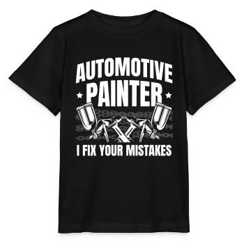 Auto Body Painter Job Beruf Auto Detaillierung - Stanley/Stella Kinder T-Shirt MINI CREATOR  - Schwarz - Vorne - Mikhail (115cm)