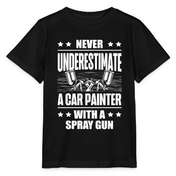 Auto Body Painter Job Beruf Auto Detaillierung - Stanley/Stella Kinder T-Shirt MINI CREATOR  - Schwarz - Vorne - Mikhail (115cm)