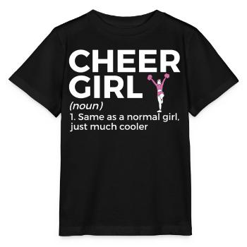 Cheerleader Cheerleading - Stanley/Stella Kinder T-Shirt MINI CREATOR  - Schwarz - Vorne - Mikhail (115cm)