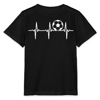 Soccer Heartbeat Soccer Player - Stanley/Stella Kinder T-Shirt MINI CREATOR  - Schwarz - Vorne - Mikhail (115cm)