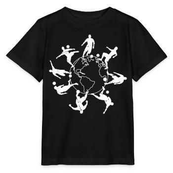 Soccer Player Earth - Soccer Lover Soccer - Stanley/Stella Kinder T-Shirt MINI CREATOR  - Schwarz - Vorne - Mikhail (115cm)