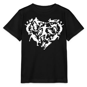 Soccer Heart Soccer Player - Heart Soccer - Stanley/Stella Kinder T-Shirt MINI CREATOR  - Schwarz - Vorne - Mikhail (115cm)
