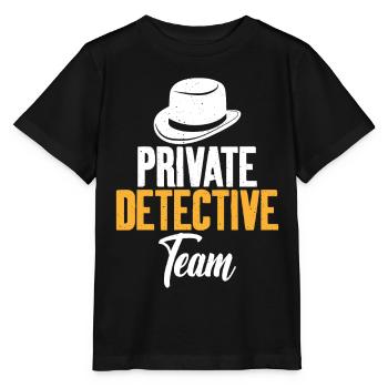 Enquêteur de l’équipe de détectives privés - T-shirt bio MINI CREATOR Stanley/Stella Enfant - noir - Devant - Mikhail (115cm)
