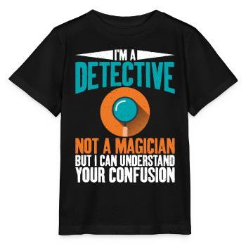 Ich Bin Ein Detektiv, Keine - Stanley/Stella Kinder T-Shirt MINI CREATOR  - Schwarz - Vorne - Mikhail (115cm)
