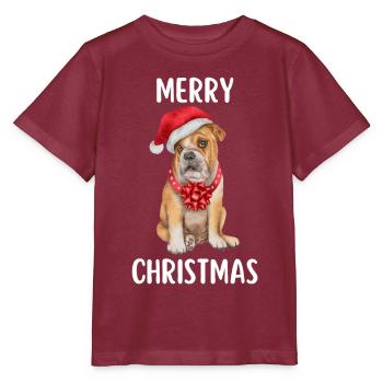 Joyeux Noël Drôle de Chemise de Noël - T-shirt bio MINI CREATOR Stanley/Stella Enfant - bordeaux - Devant - Kain (125cm)
