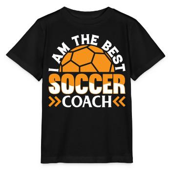 Arbitre de football Entraîneur de football - Je suis le meilleur Socc - T-shirt bio MINI CREATOR Stanley/Stella Enfant - noir - Devant - Mikhail (115cm)