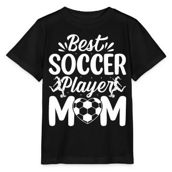 Soccer Mama Soccer Lover - Best Soccer Player Mom - Stanley/Stella Kinder T-Shirt MINI CREATOR  - Schwarz - Vorne - Mikhail (115cm)