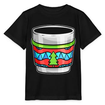 Bécher d’automne avec pull moche pour Noël - T-shirt bio MINI CREATOR Stanley/Stella Enfant - noir - Devant - Mikhail (115cm)