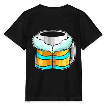 Bécher d’automne avec veste d’hiver pour Noël - T-shirt bio MINI CREATOR Stanley/Stella Enfant - noir - Devant - Mikhail (115cm)