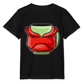 Bécher d’automne avec sweat à capuche rouge pour Noël - T-shirt bio MINI CREATOR Stanley/Stella Enfant - noir - Devant - Mikhail (115cm)