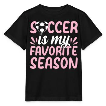 Soccer Player Soccer Lover - Soccer Is My Favorite - Stanley/Stella Kinder T-Shirt MINI CREATOR  - Schwarz - Vorne - Mikhail (115cm)