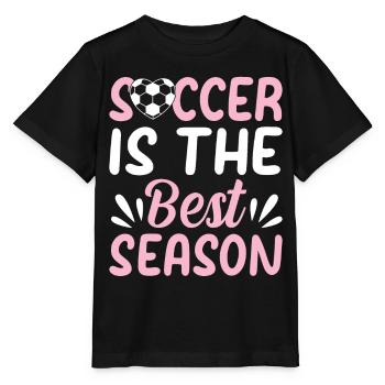 Joueur de football Amoureux du football - Le football est le meilleur se - T-shirt bio MINI CREATOR Stanley/Stella Enfant - noir - Devant - Mikhail (115cm)