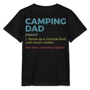 Camping Camping Camping-car - T-shirt bio MINI CREATOR Stanley/Stella Enfant - noir - Devant - Mikhail (115cm)