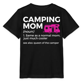 Camping Camping Camping-car - T-shirt bio MINI CREATOR Stanley/Stella Enfant - noir - Devant - Mikhail (115cm)