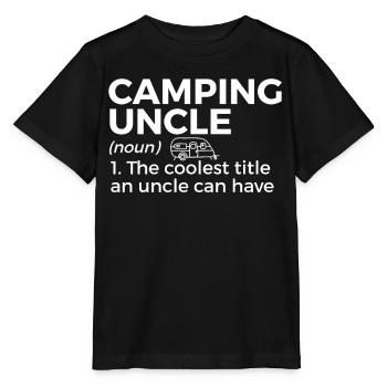 Camping Camping Camping-car - T-shirt bio MINI CREATOR Stanley/Stella Enfant - noir - Devant - Mikhail (115cm)