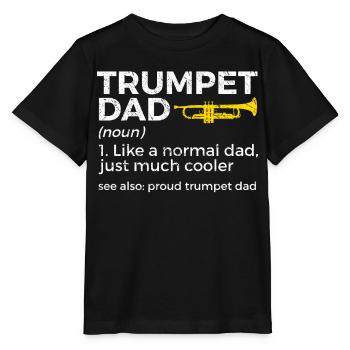 Trumpet Musician Brass Music - Stanley/Stella MINI CREATOR Kids’ T-Shirt - black - Front - Mikhail (115cm)