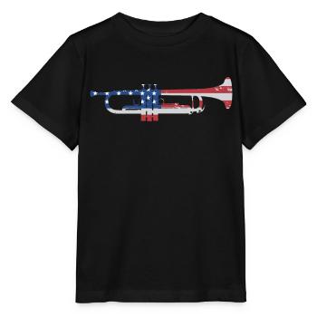 Trumpet Musician Brass Music - Stanley/Stella MINI CREATOR Kids’ T-Shirt - black - Front - Mikhail (115cm)