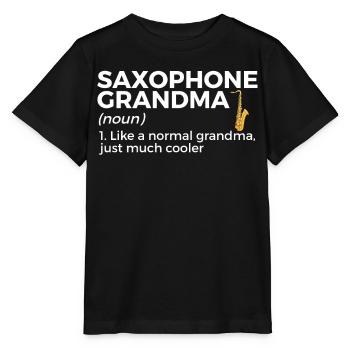 Saxophone musicians Brass music - Stanley/Stella MINI CREATOR Kids’ T-Shirt - black - Front - Mikhail (115cm)