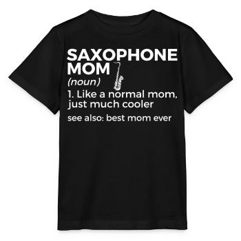 Saxophone musicians Brass music - Stanley/Stella MINI CREATOR Kids’ T-Shirt - black - Front - Mikhail (115cm)