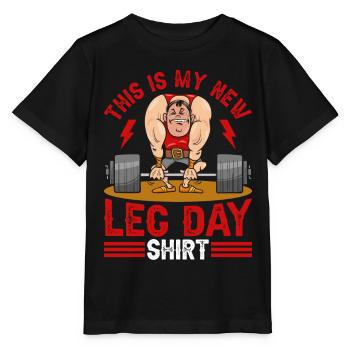 Bodybuilding Leg Day Powerlifting Funny Fitness Gy - Stanley/Stella Kinder T-Shirt MINI CREATOR  - Schwarz - Vorne - Mikhail (115cm)