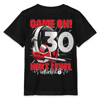 Next Level unlocked 30th Birthday Men's Gaming - Stanley/Stella MINI CREATOR Kids’ T-Shirt - black - Front - Mikhail (115cm)